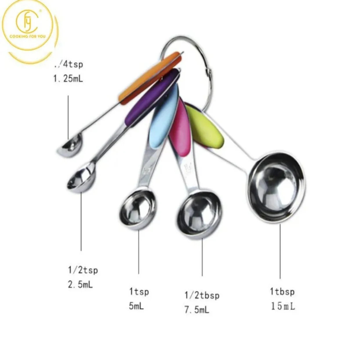 10PCS measuring spoons cups stainless steel baking teaspoon kitchen gadget kit - Image 5