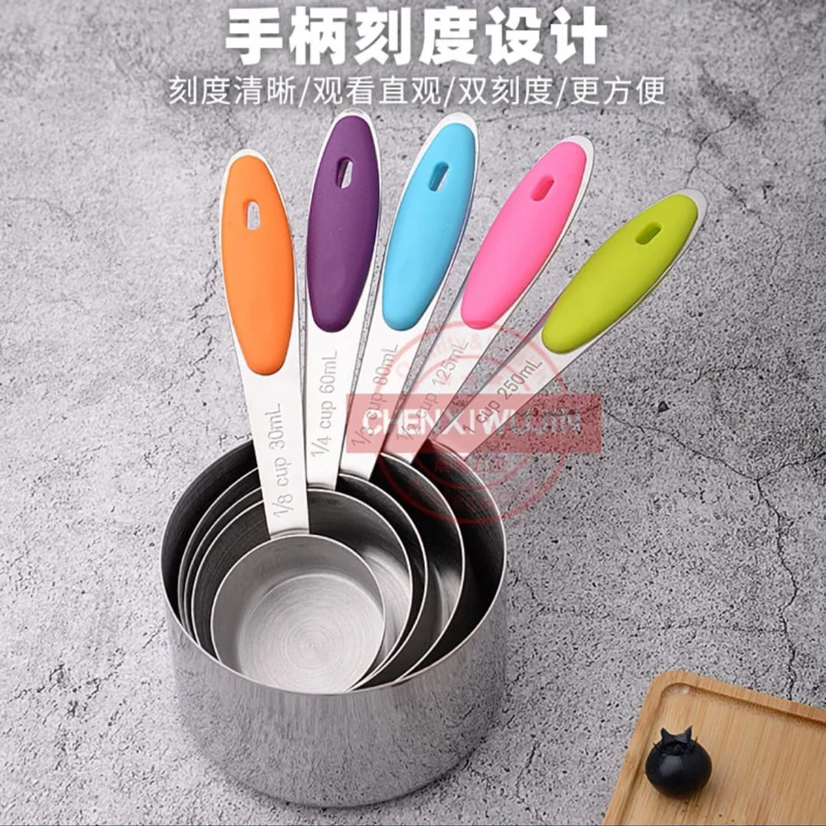 10PCS measuring spoons cups stainless steel baking teaspoon kitchen gadget kit