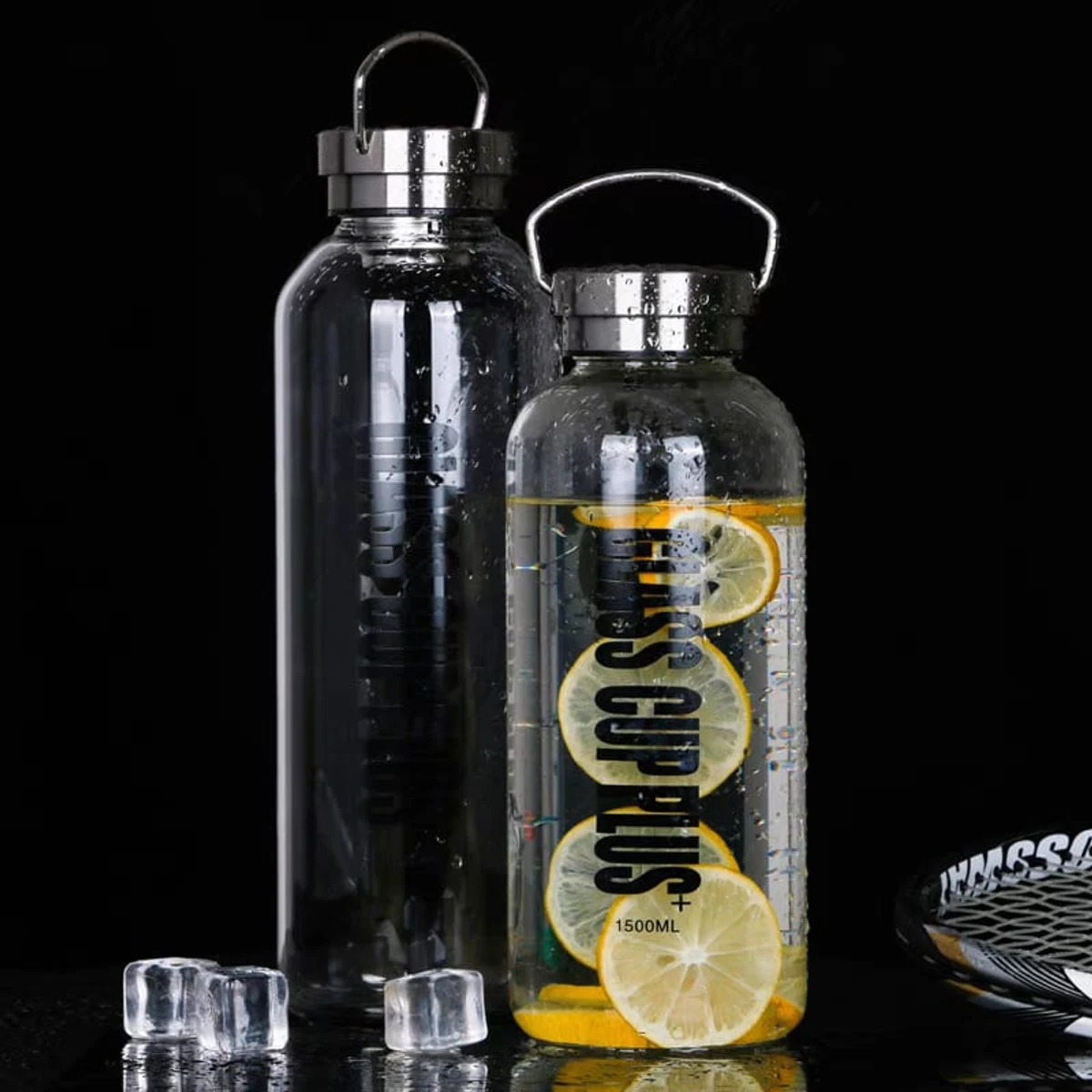 1000ml 1500ml Glass cup plus Water bottle