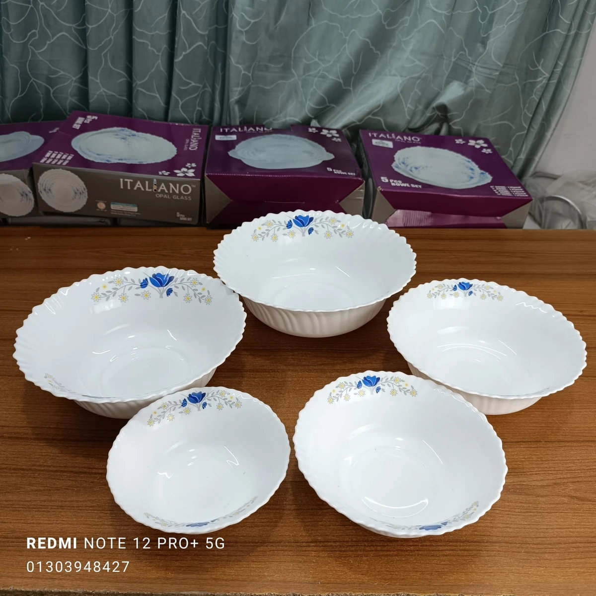 5 PCS BOWL SET ITALIANO™ OPAL GLASS romantic - Image 5