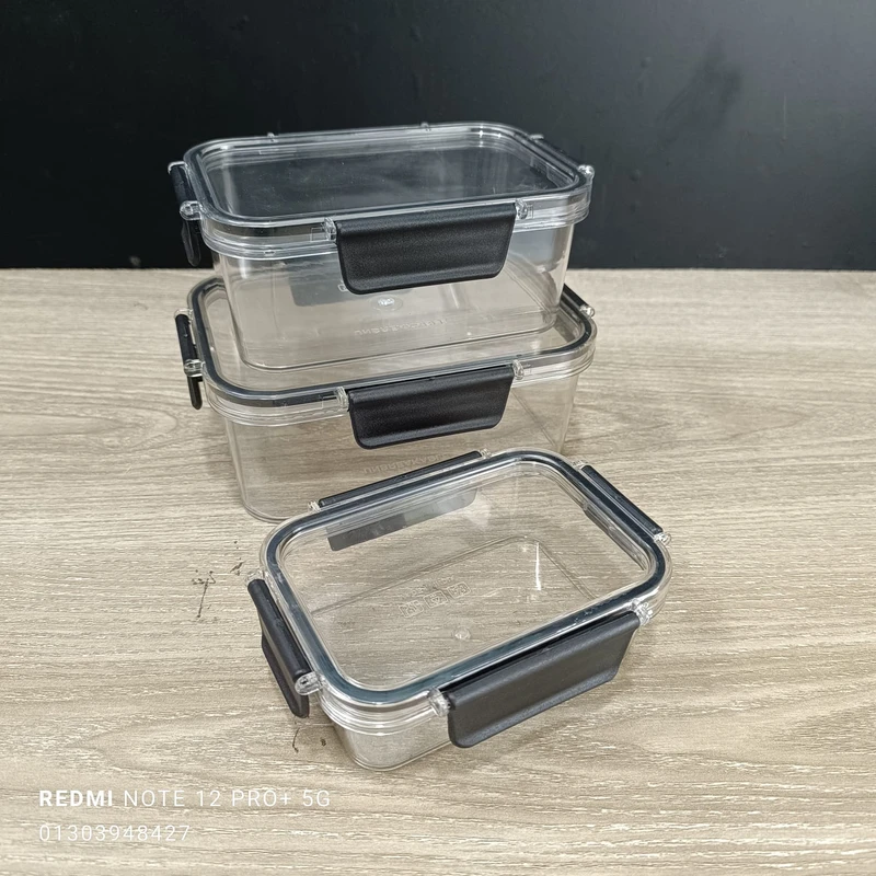 3pcs Acrylic fibre pelastic Kitchen containers for Vegetables Durable Box - Image 4