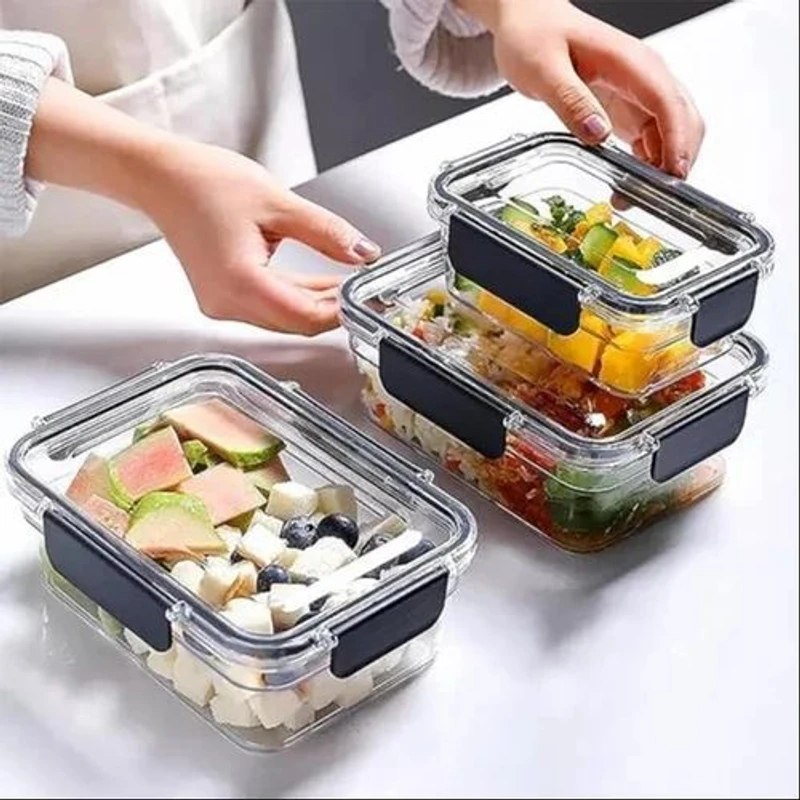 3pcs Acrylic fibre pelastic Kitchen containers for Vegetables Durable Box