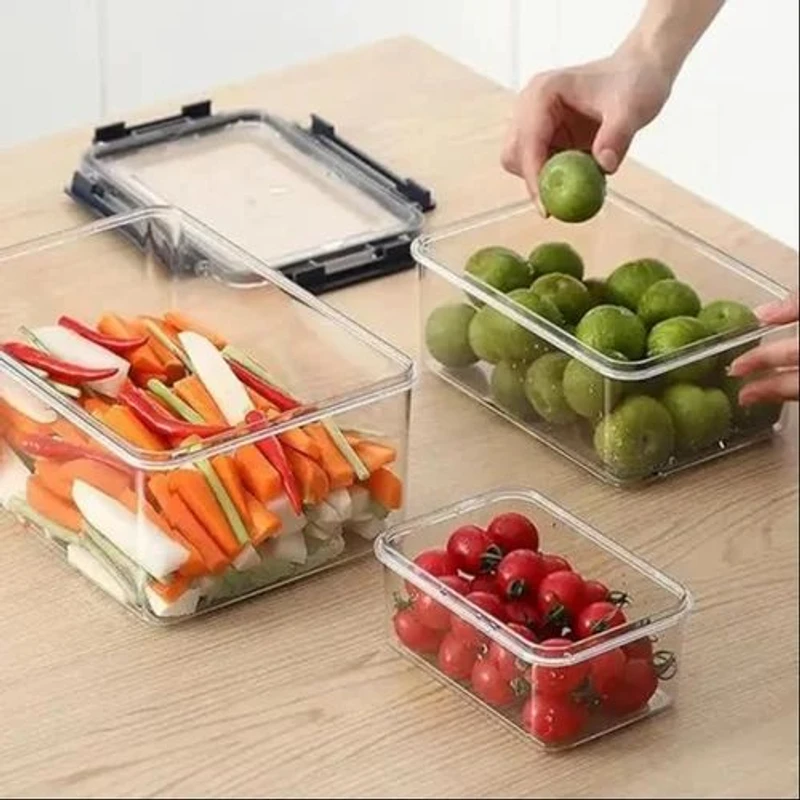 3pcs Acrylic fibre pelastic Kitchen containers for Vegetables Durable Box - Image 3