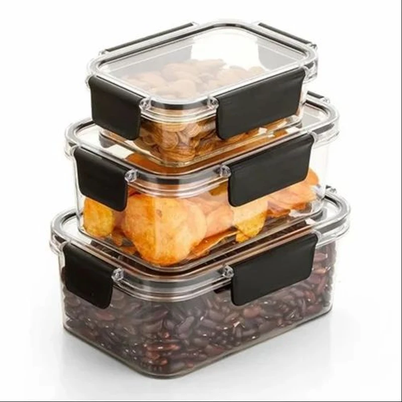 3pcs Acrylic fibre pelastic Kitchen containers for Vegetables Durable Box