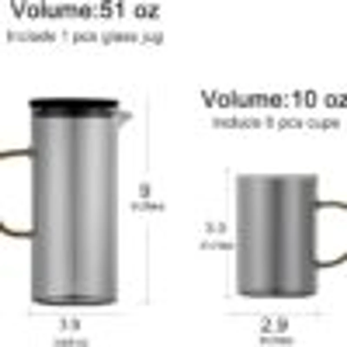 7pcs set 1500 ml Creative Thickened Glass Cold Kettle Household Juice Kettle with Cover Filter Nordic Style High Borosilicate Teapot Cup Set Gift - Image 4