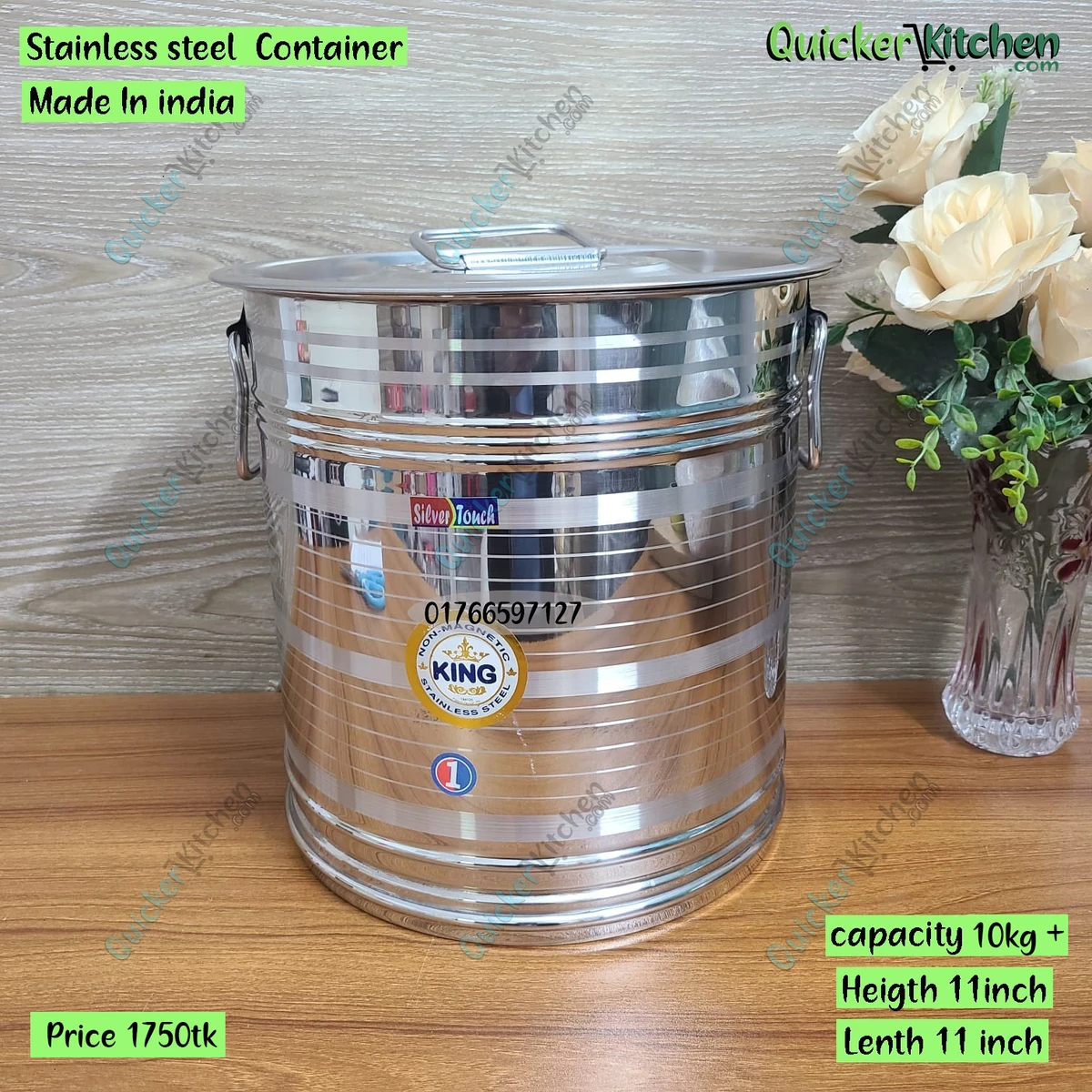 10 Kg+Storage Container/Stainless Steel/Heavy duty durable quality