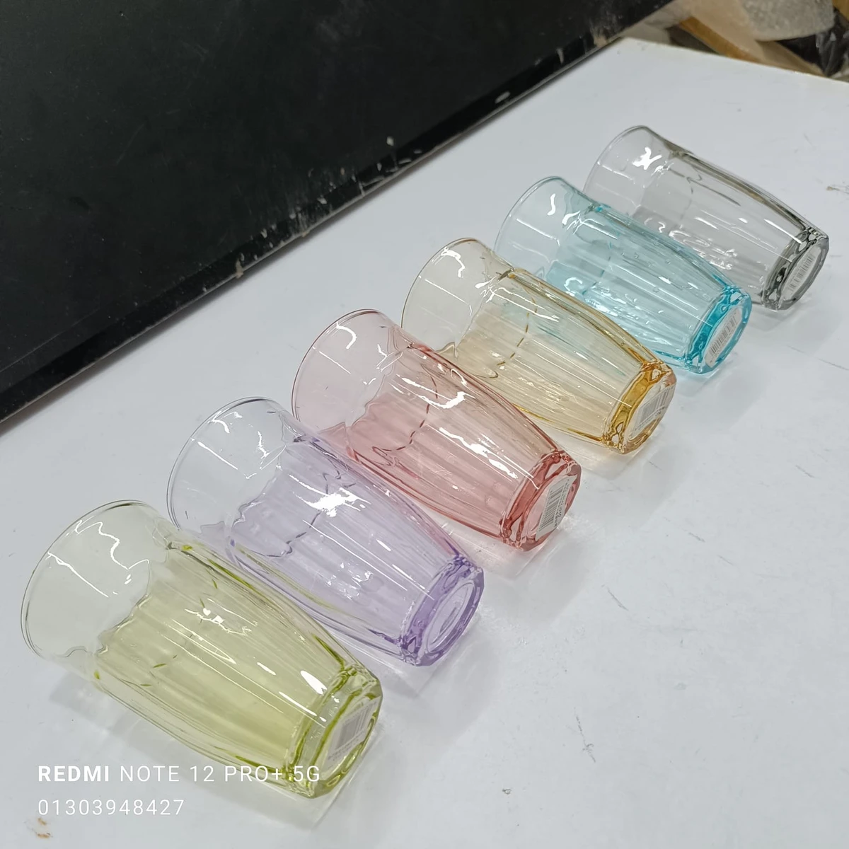 6 pcs color water glass 300 ml - Image 5