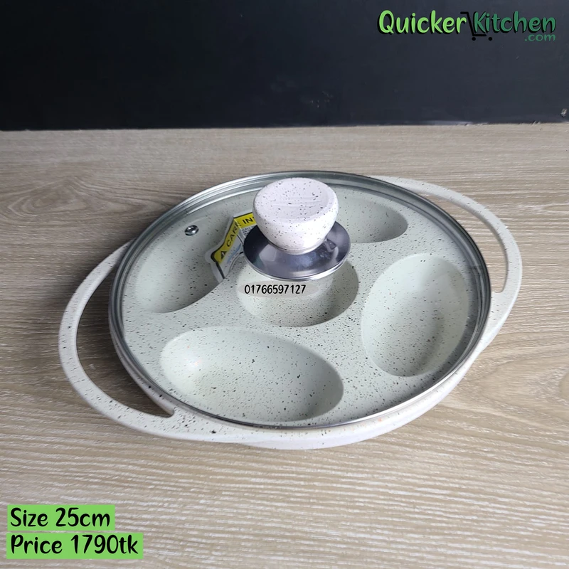 Non stick pitha pan with glass lid/BD kor pitha pan