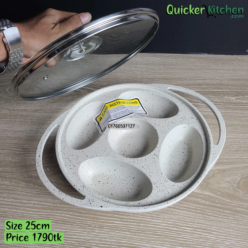 Non stick pitha pan with glass lid/BD kor pitha pan