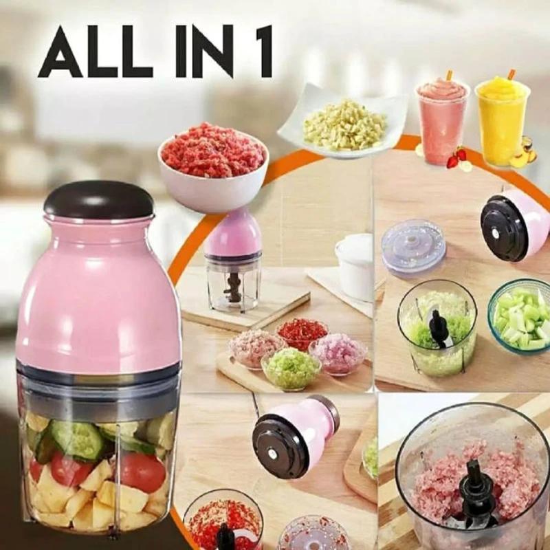 Mini Electric Meat Grinder Food Processor Vegetable Fruit Blender Chopper Baby Food Supplement 600ml