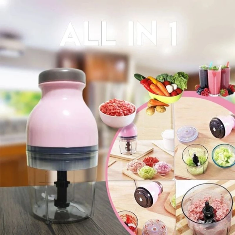 Mini Electric Meat Grinder Food Processor Vegetable Fruit Blender Chopper Baby Food Supplement 600ml