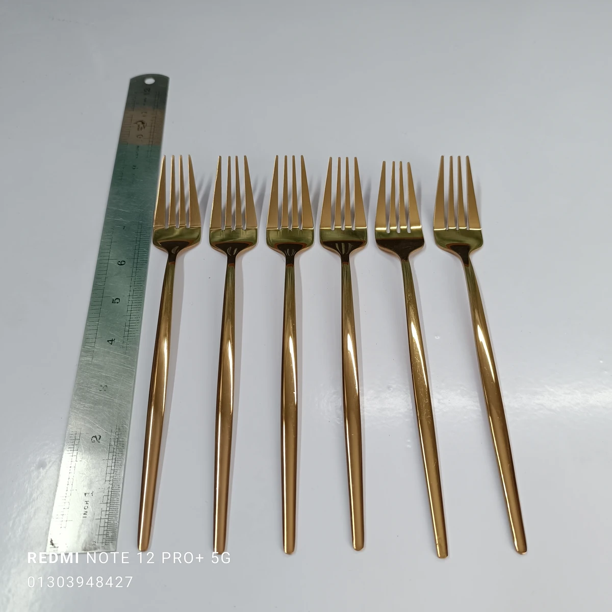 24-Piece Steel Cutlery Set Rose Golden  color - Image 3