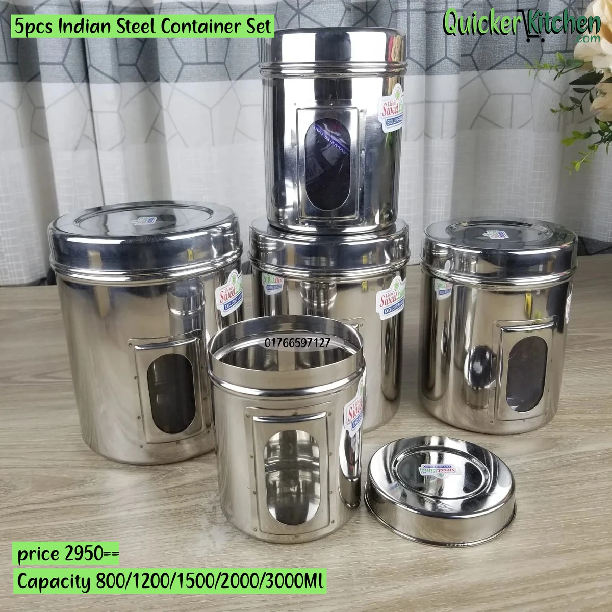 5pc Stainless Steel Container Set