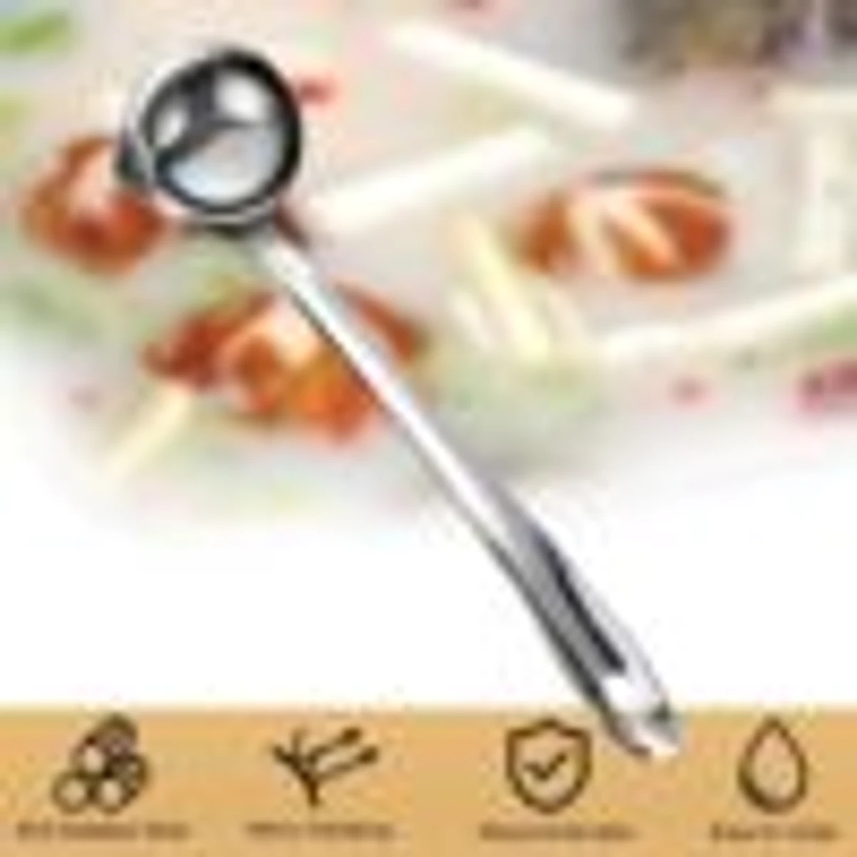 1pc Stainless Steel Grease Spoon Drain Oil Filter Artifact Soup Spoon Household Degreasing Soup Separation Spoon Kitchen Gadgets - Image 4