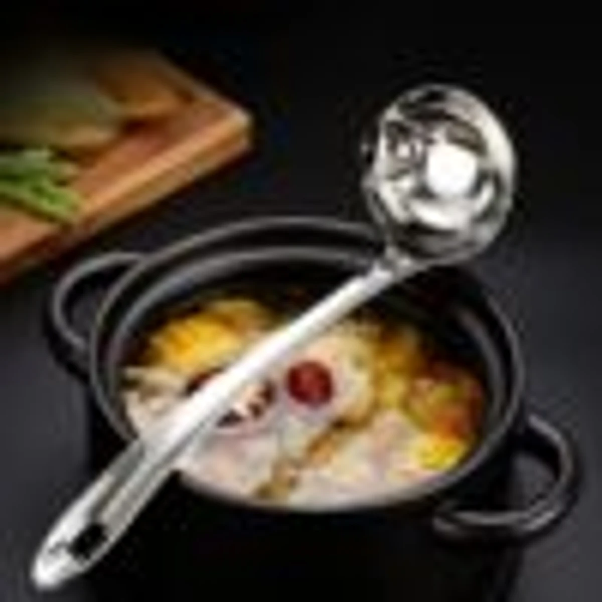 1pc Stainless Steel Grease Spoon Drain Oil Filter Artifact Soup Spoon Household Degreasing Soup Separation Spoon Kitchen Gadgets