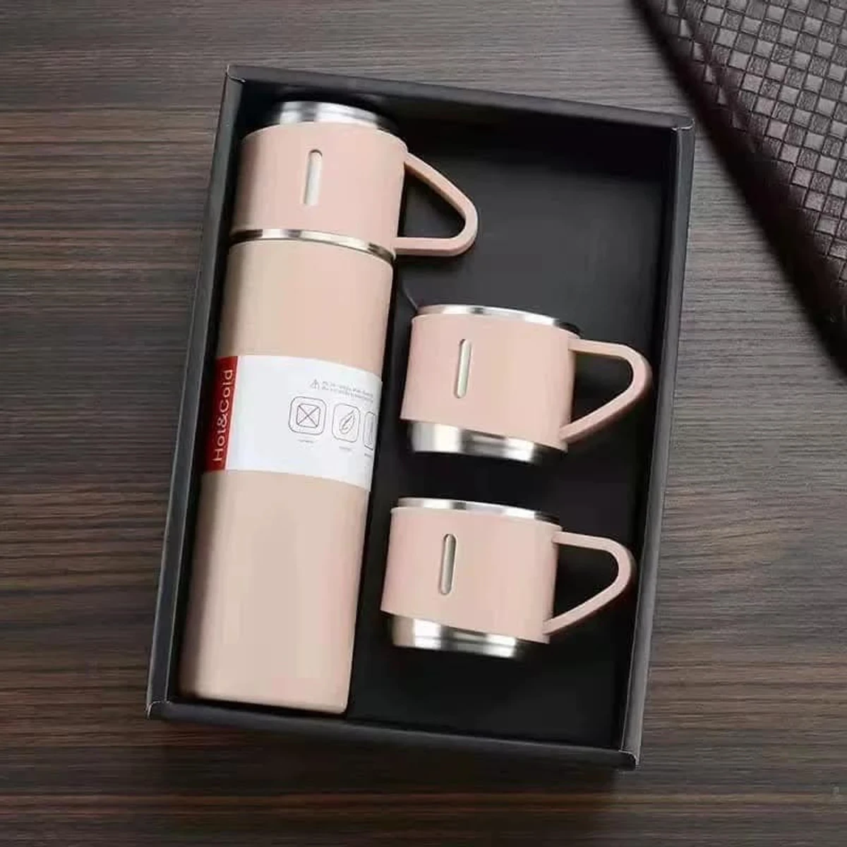 Vacuum Insulated Thermal Flask Set With Cup Set 3 in 1