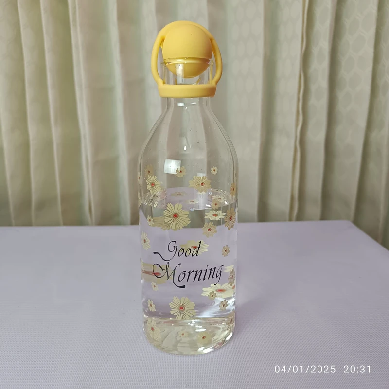 Borosilicate glass bottle with silicon cap 1200 ml - Image 4