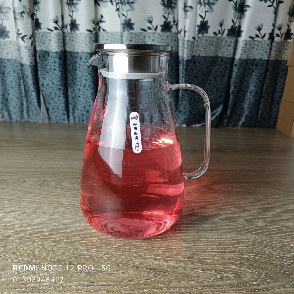 Borosilicate Crystal Glass Water Jug 2200 ml - Image 6