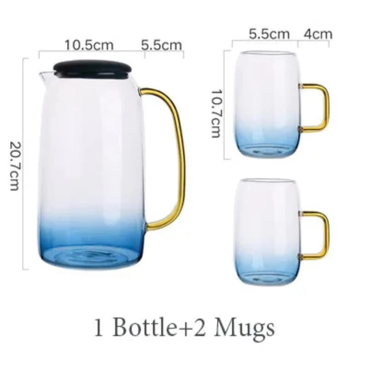 7 pcs glass water jug with lid glass jug and cups set glass water jug set - Image 7