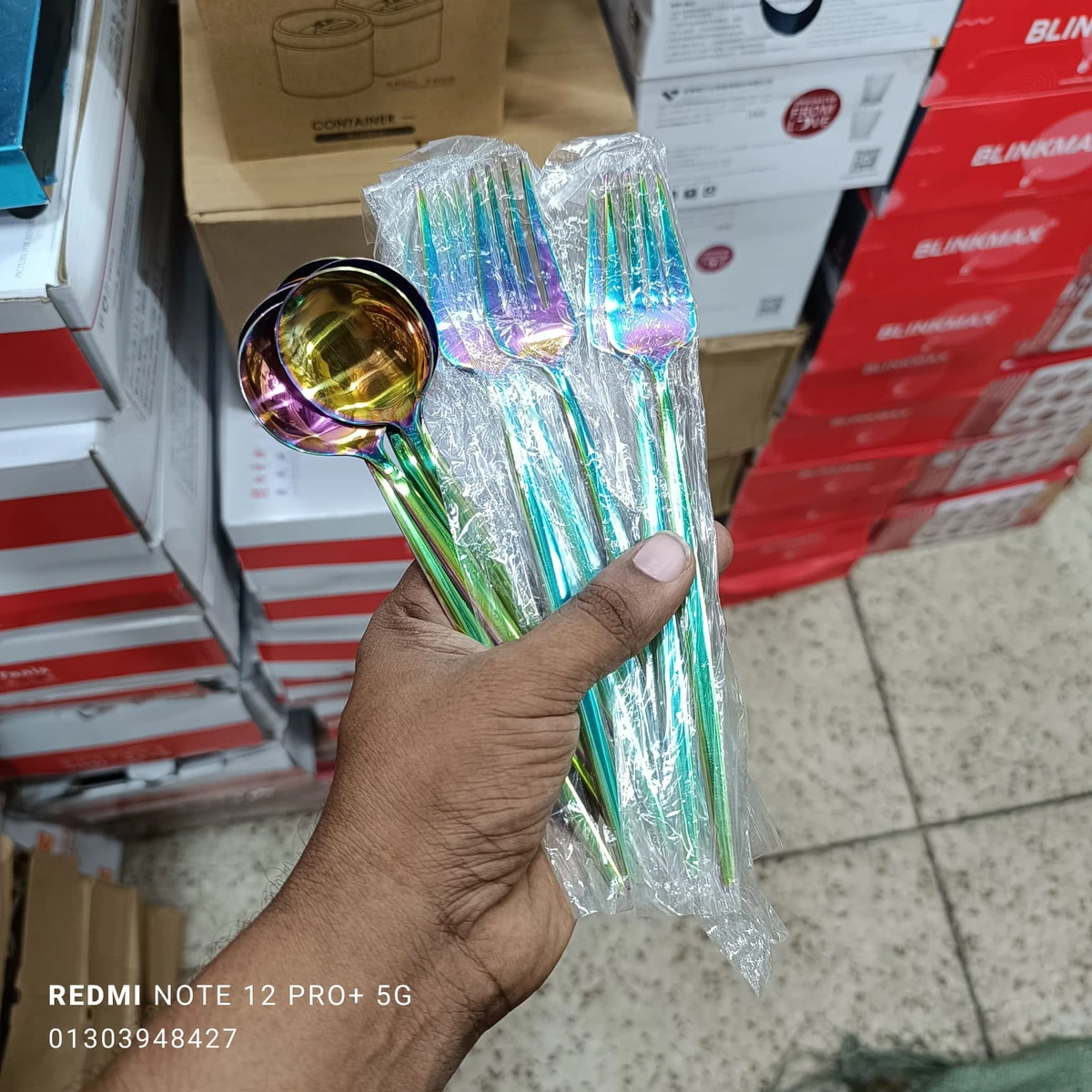 12 pcs table spoon rainboo color