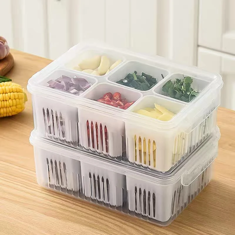 6 Grid Refrigerator Storage Box 2 pcs set - Image 3