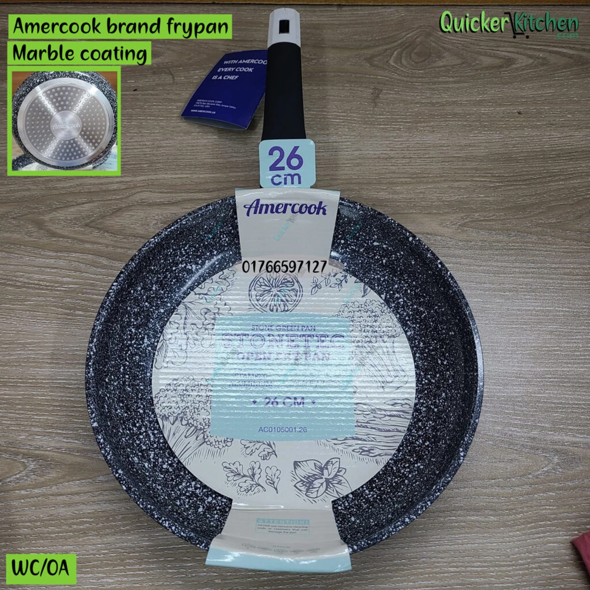 26 cm Marble coating amercook brand frypan