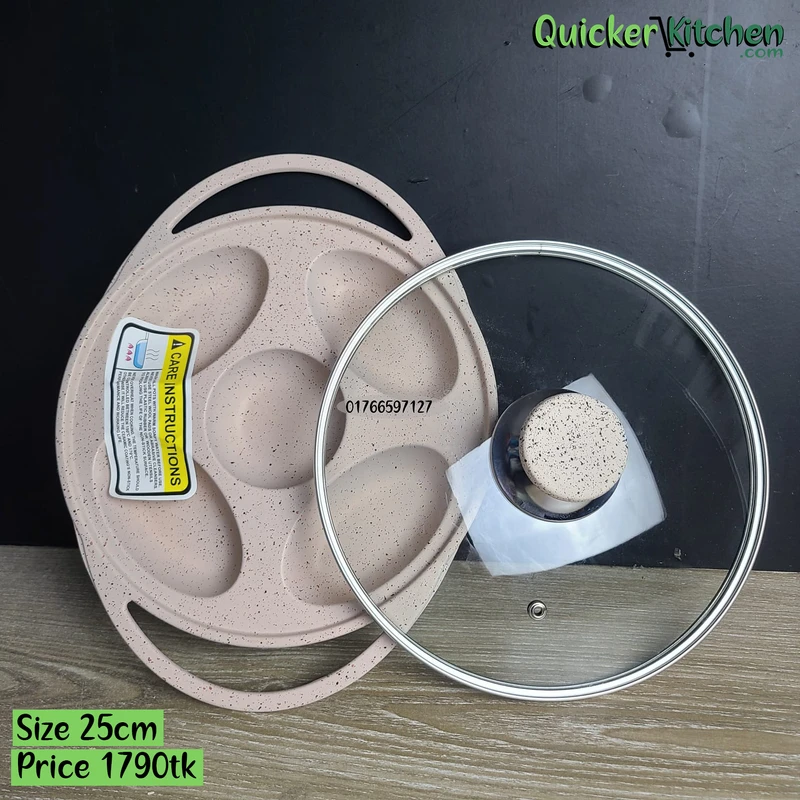 Non stick pitha pan with glass lid/BD kor pitha pan