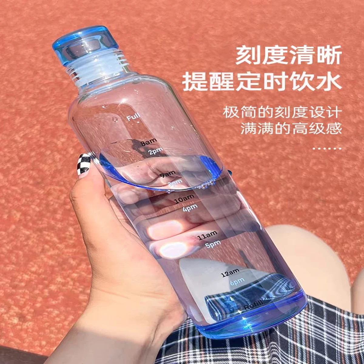 500 ML Sports Water Bottle color Blue shed