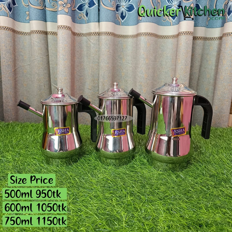 100% Stainless Steel Oil Pot 500/600/750ml