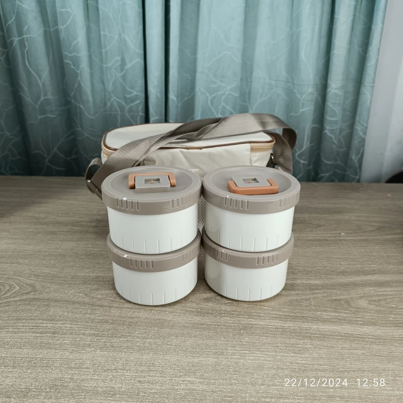 4 Pcs Stainless Steel Lunch Box With Bag h1 - Image 8