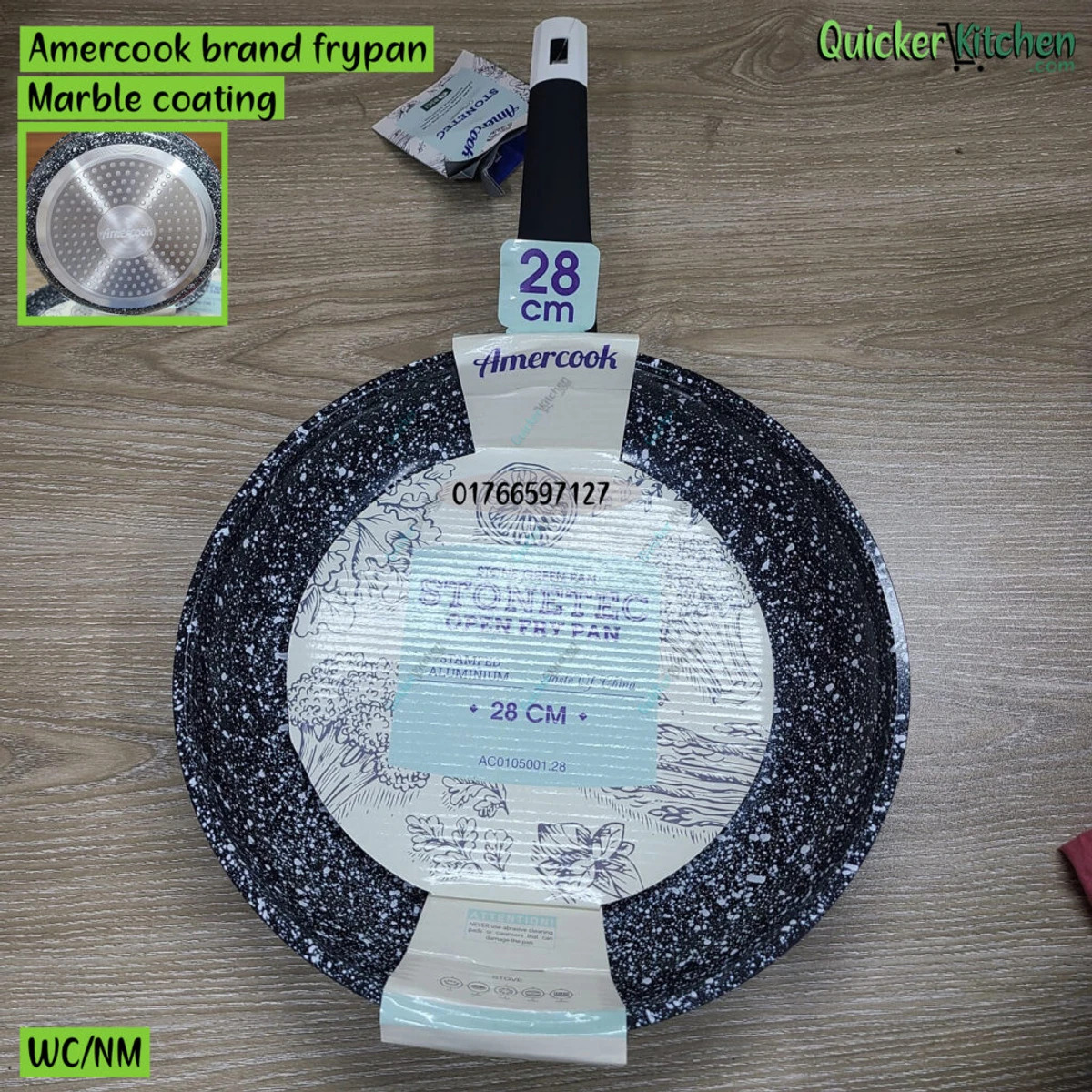 28 cm Marble coating amercook brand frypan