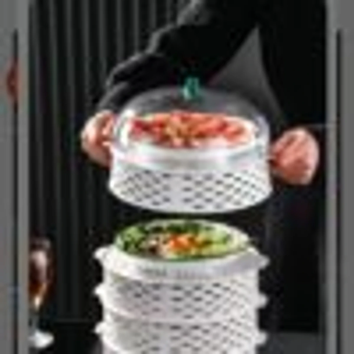 5 Layer Food Insulation Covers Transparent Stackable Dustproof Leftovers Food Storage Box Container Kitchen Organization_Prime Mall - Image 3