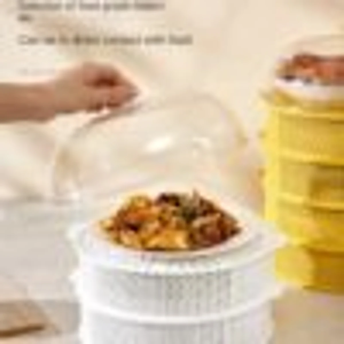 5 Layer Food Insulation Covers Transparent Stackable Dustproof Leftovers Food Storage Box Container Kitchen Organization_Prime Mall - Image 5