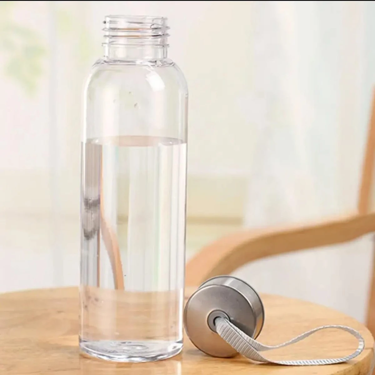 Transparent Glass Sports Water Bottle Drinking Glass Outdoor Activities Bottle - transparent 550 ML