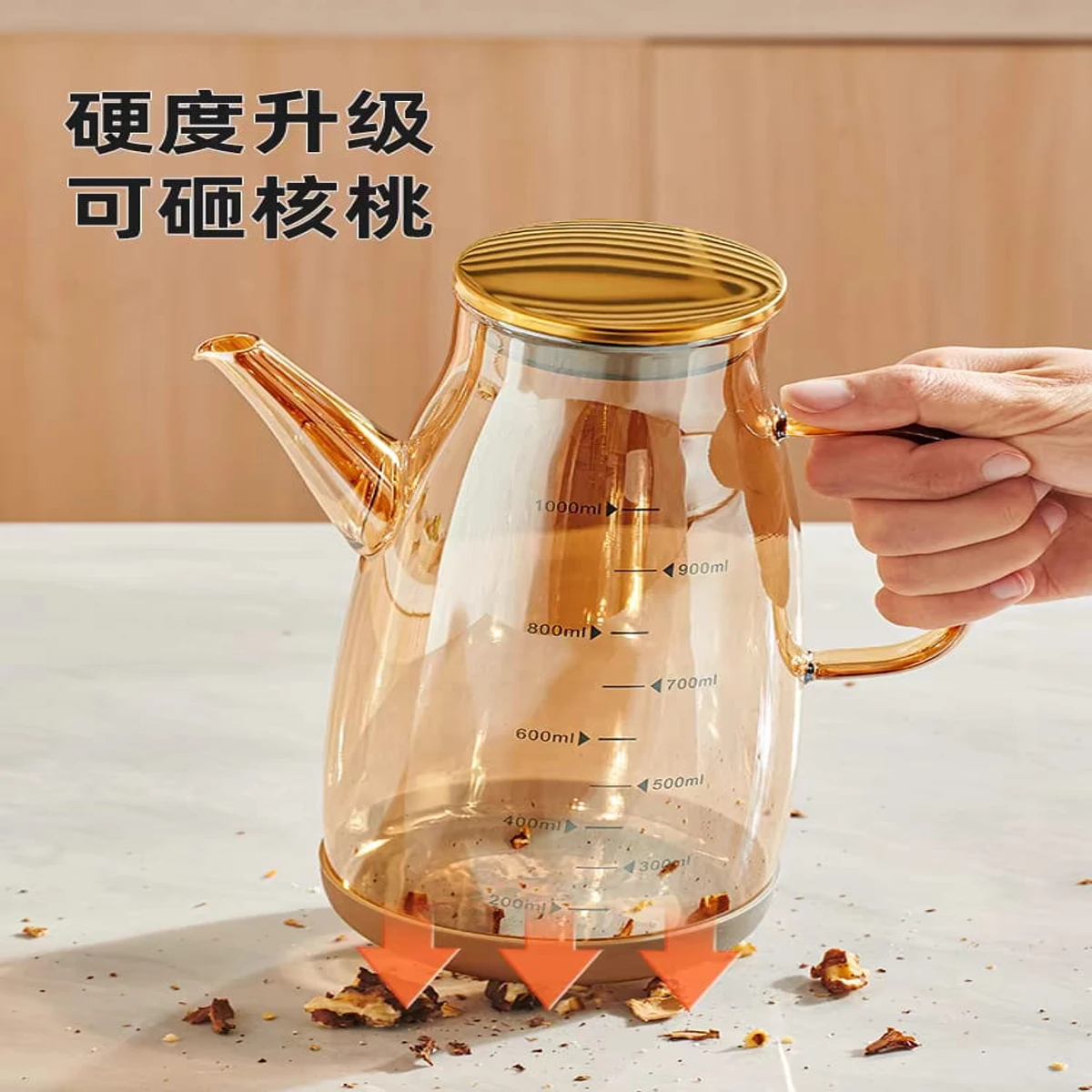 Glass oil pot kitchen household non-hanging oil bottle soy sauce vinegar seasoning bottle oil container stainless steel large oil tank 600 ML - Image 4