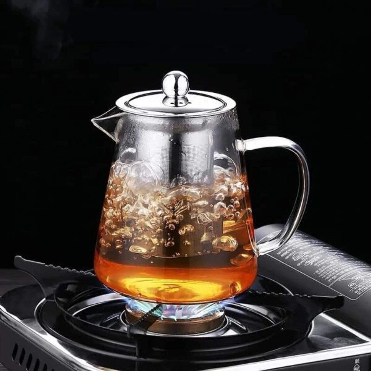 Borosilicate Fire Proof glass Tea Pot 950 ml