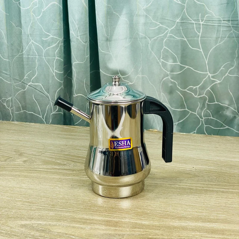 Stainless Steel Oil dispenser with lid Olive Oil Dispenser Stainless Steel Oil Pot - Image 8