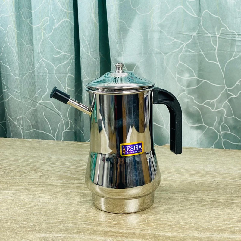 Stainless Steel Oil dispenser with lid Olive Oil Dispenser Stainless Steel Oil Pot - Image 6