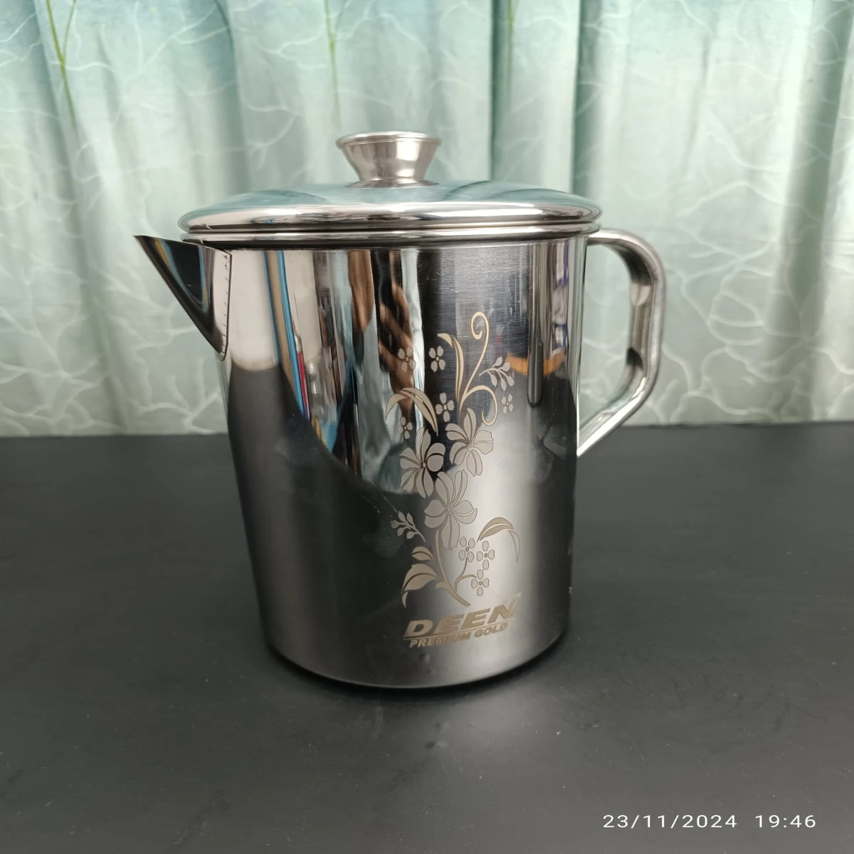 3 litter Jumbo Stainless Steel Laser print jug model Deen 1 - Image 7