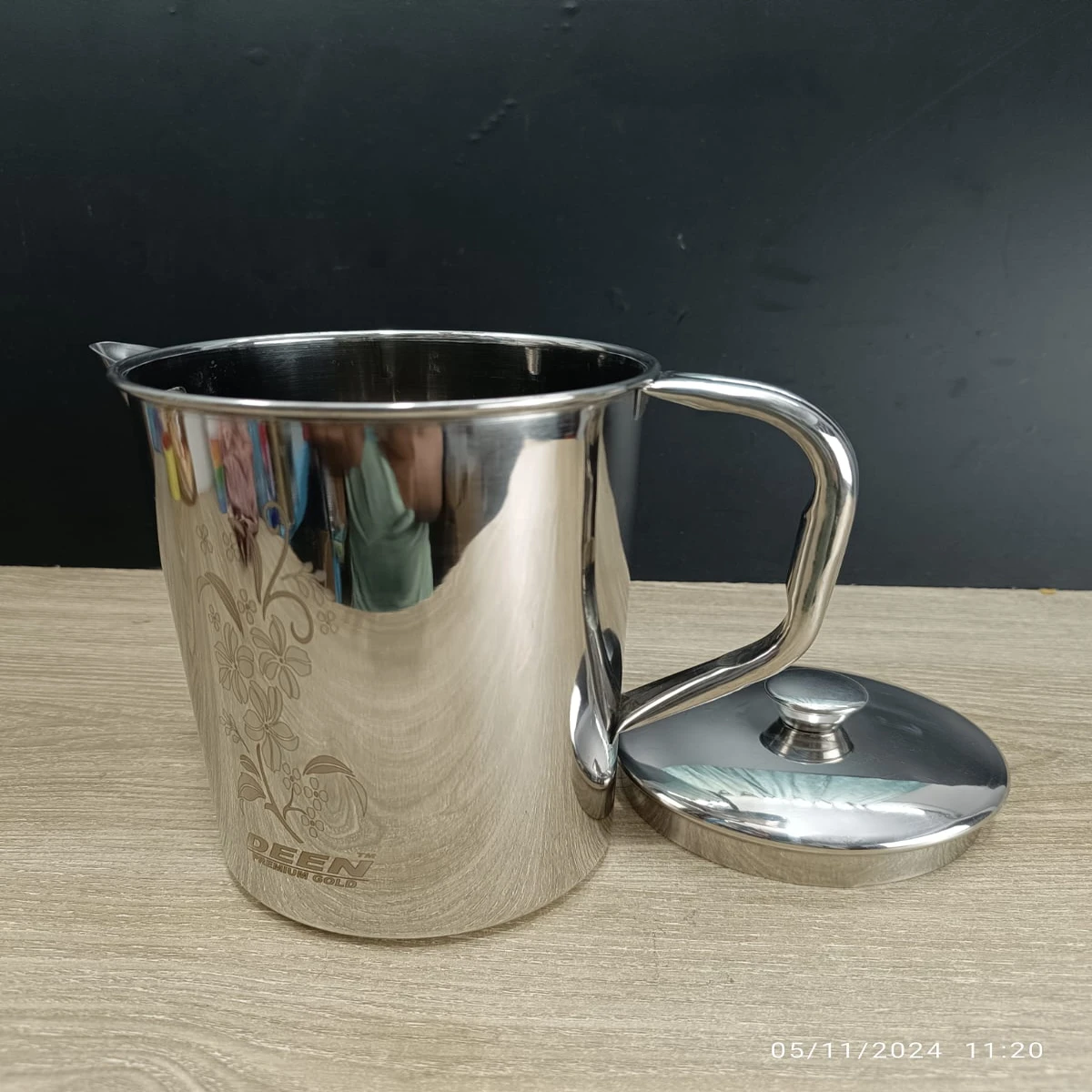 3 litter Jumbo Stainless Steel Laser print jug model Deen 1 - Image 4